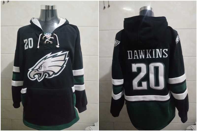 Eagles 20 Brian Dawkins Black All Stitched Hooded Sweatshirt,We sell and wholesale Eagles 20 Brian Dawkins Black All Stitched Hooded Sweatshirt on line form chian!